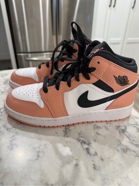 Nike Kids Air Jordan's in Pink, Black & White. Worn once- excellent condition.
